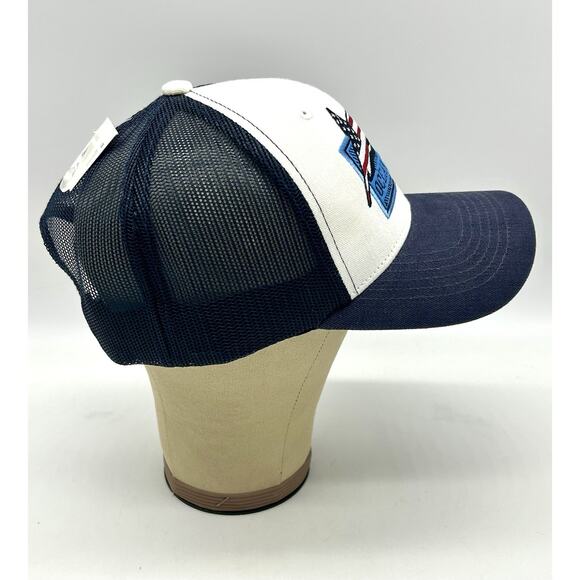 Ocean & Coast Hat Red White & Blue Dolphin Mesh Adjustable Snap Back OSFM - Picture 5 of 11